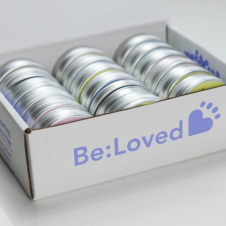 BeLoved, Natural Dog Grooming Products. – wholesale Pet grooming aid – Dog – Pet Paw & Nose Balms in a Shelf Ready Pack (SRP). 18 Units.