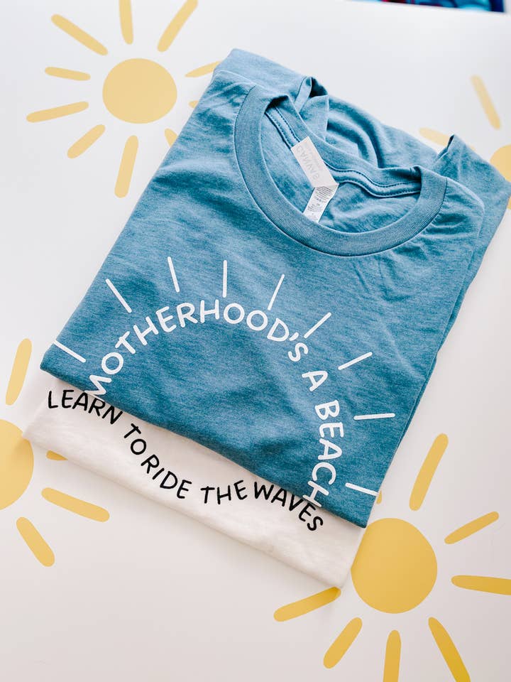 Motherhood's a Beach Tee for wholesale by Salty Mama Merch