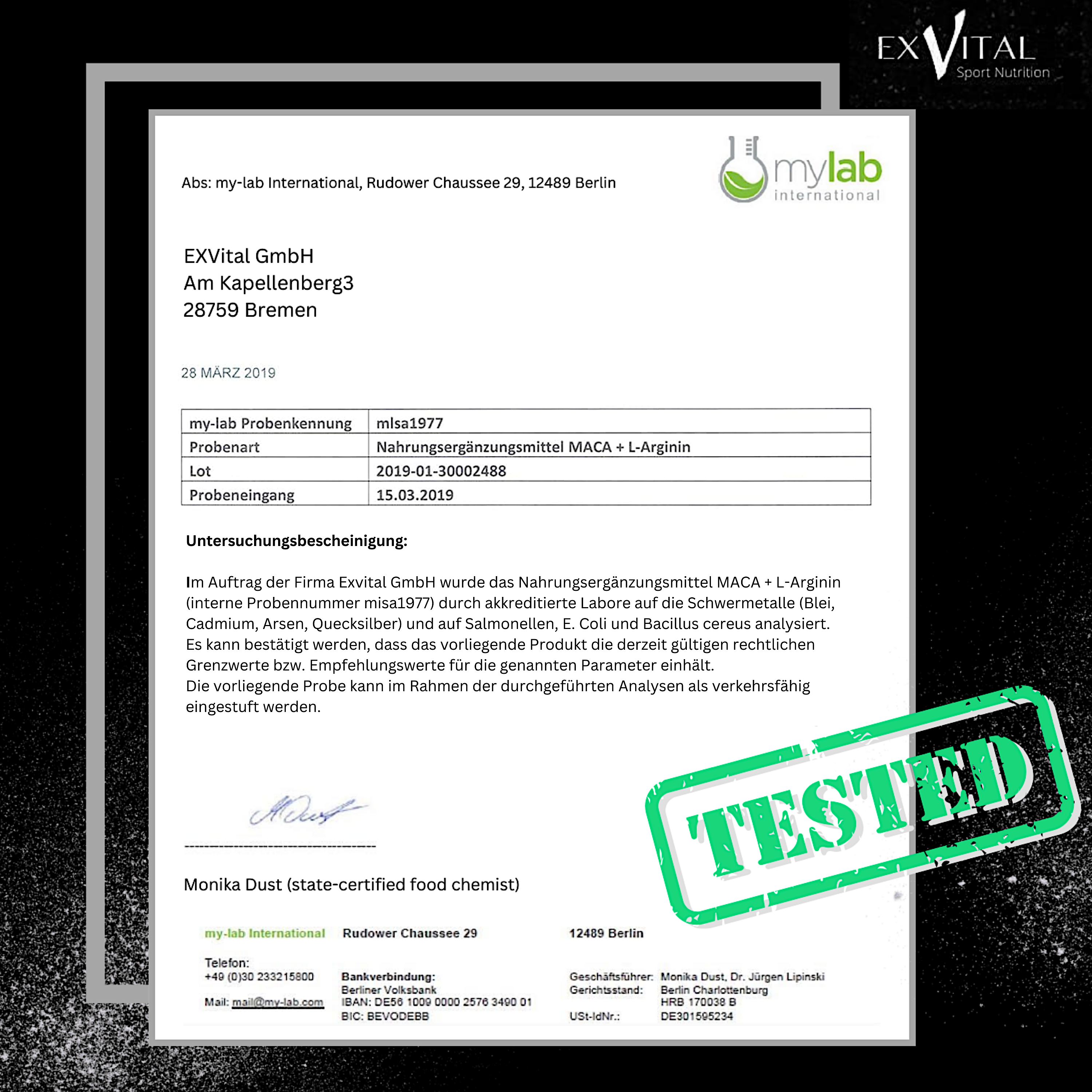 EXVital – wholesale Oral supplement/vitamin – Maca Capsules 1000 mg + L-Arginine 1800 mg + Vitamins + Zinc5