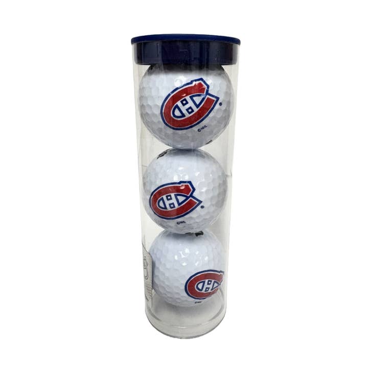 3 Ballen Buis - Montreal Canadiens (Wit) voor wholesale door CaddyPro Golf Products Ltd.
