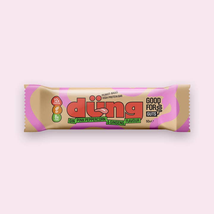 Gin, Pink Peppercorn & Ginseng Premium Protein Bar for wholesale by Düng