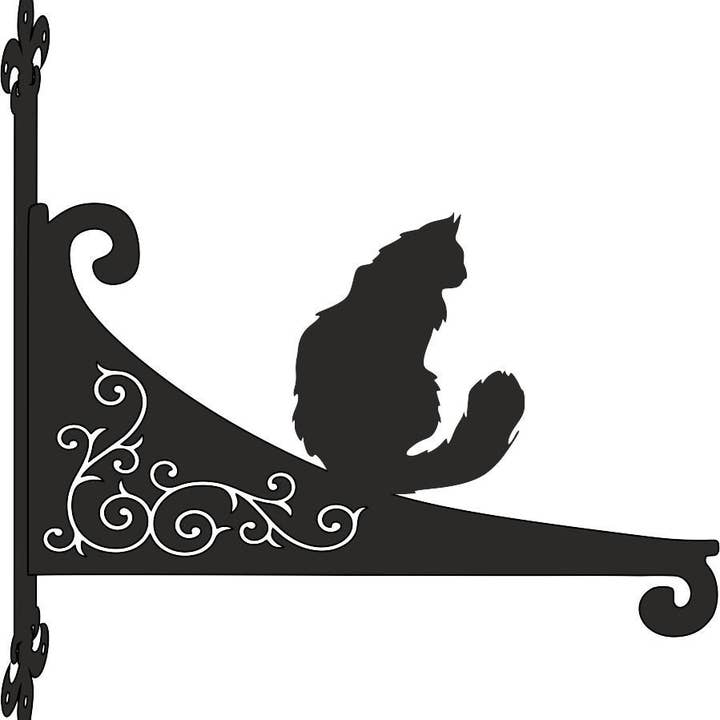 Maine Coon Ornamental Scroll Hanging Bracket for wholesale by Steel Images