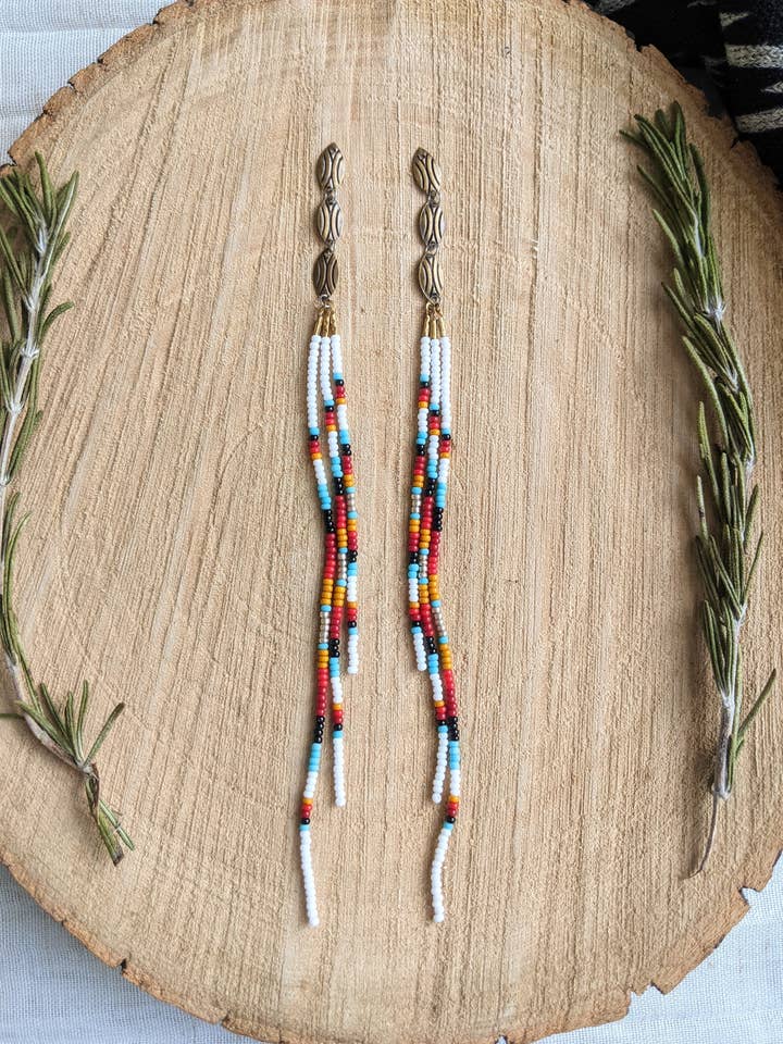 Thunder Hawk indfødte Beaded Øreringe for engroshandel hos Moon & Milk