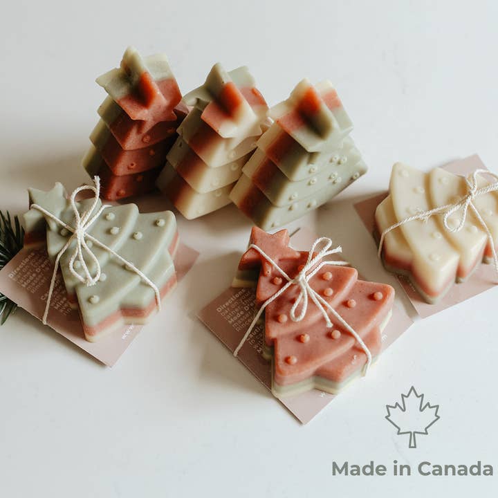 SOAK Bath Co - Wholesale Bar Soap - Evergreen Soap Bar: Holiday Collection - Made in Canada0