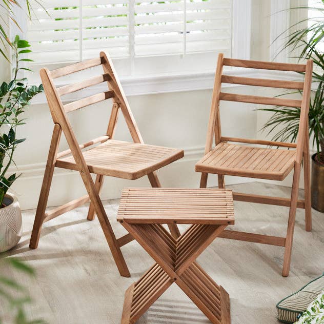 Dibor – wholesale Patio set – 3 Piece Wooden Garden Bistro Dining Set8