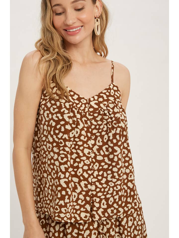 Bluivy - Venta al por mayor Camisola - Mujer - BOTÓN ARRIBA LEOPARDO CAMI11