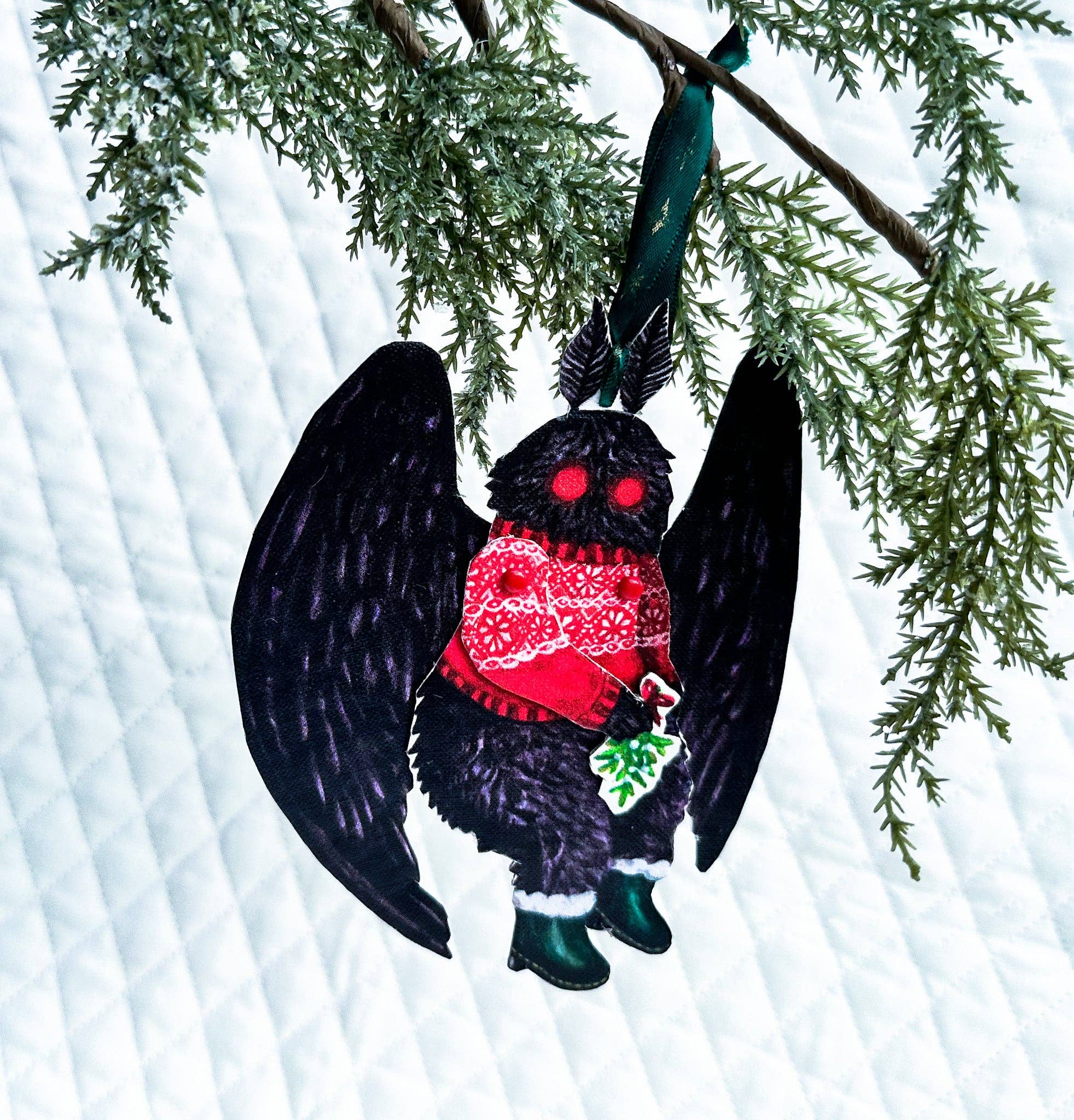 Guided Hand Studio - Wholesale Ornament - Christmas Cryptids Ornament- Mothman1