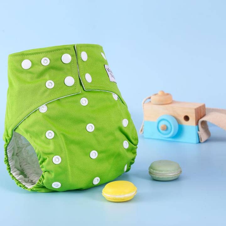 Green Washable Diaper for wholesale by MyBabyNappy