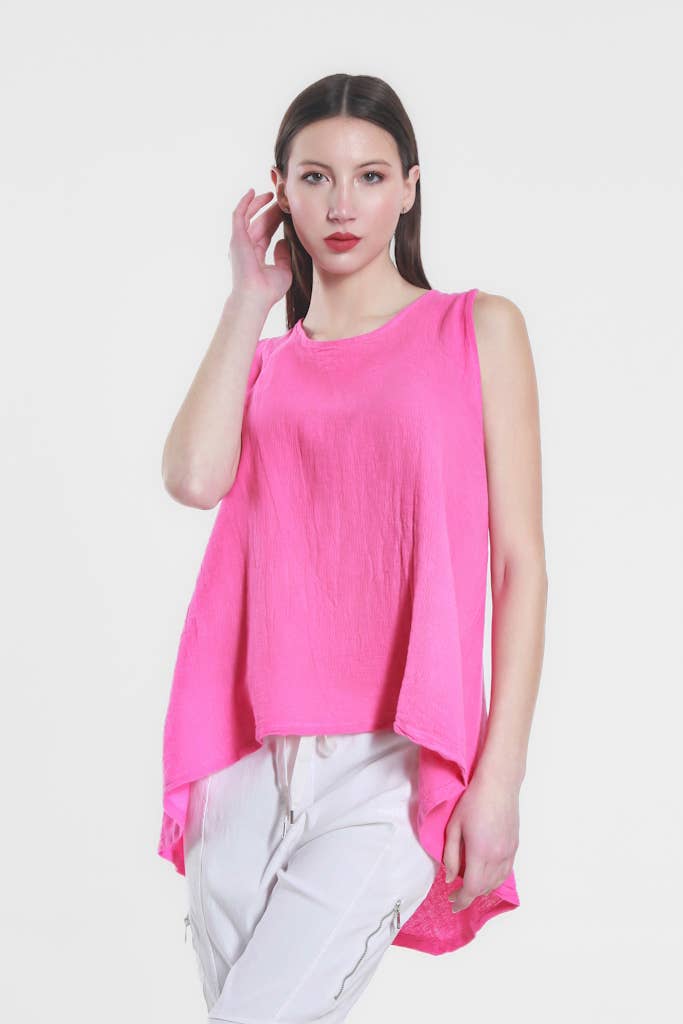 TINA Stephens Italy/Tees By Tina - Wholesale Tank Top - Women's - Lexa Lin-Co Tunic Tank (BT117)7