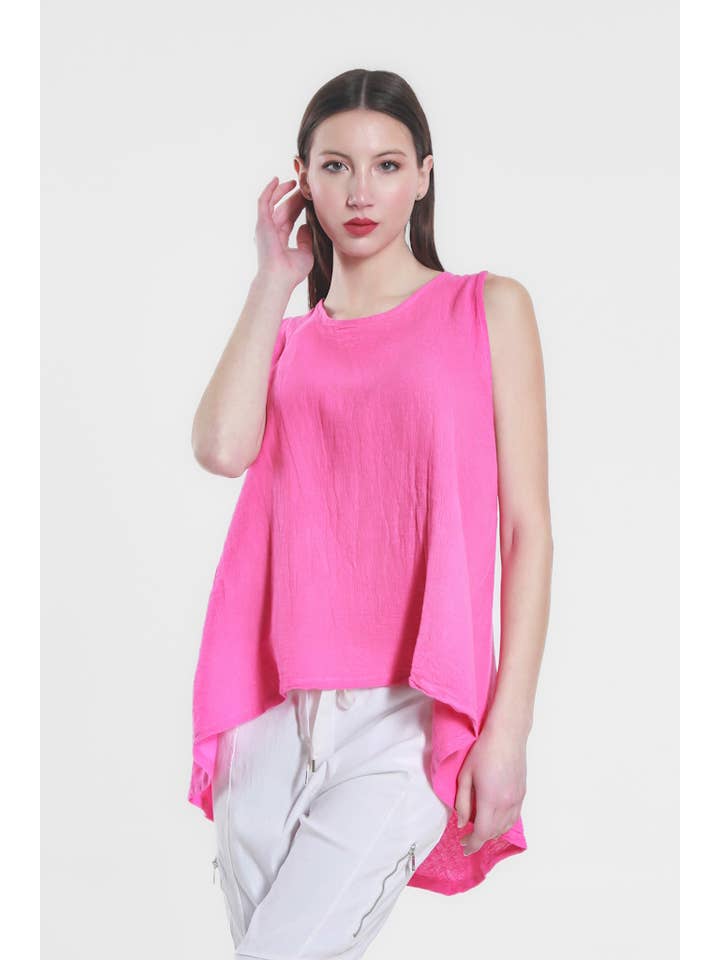 TINA Stephens Italy/Tees By Tina - Wholesale Tank Top - Women's - Lexa Lin-Co Tunic Tank (BT117)7