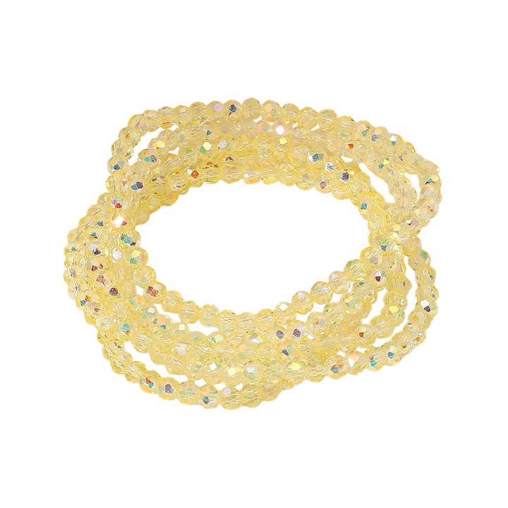 Sensibling Corp. - Wholesale Jewelry Set - 5PCS - Sparkling Faceted Beaded Stackable Stretch Multi Layered Bracelet39
