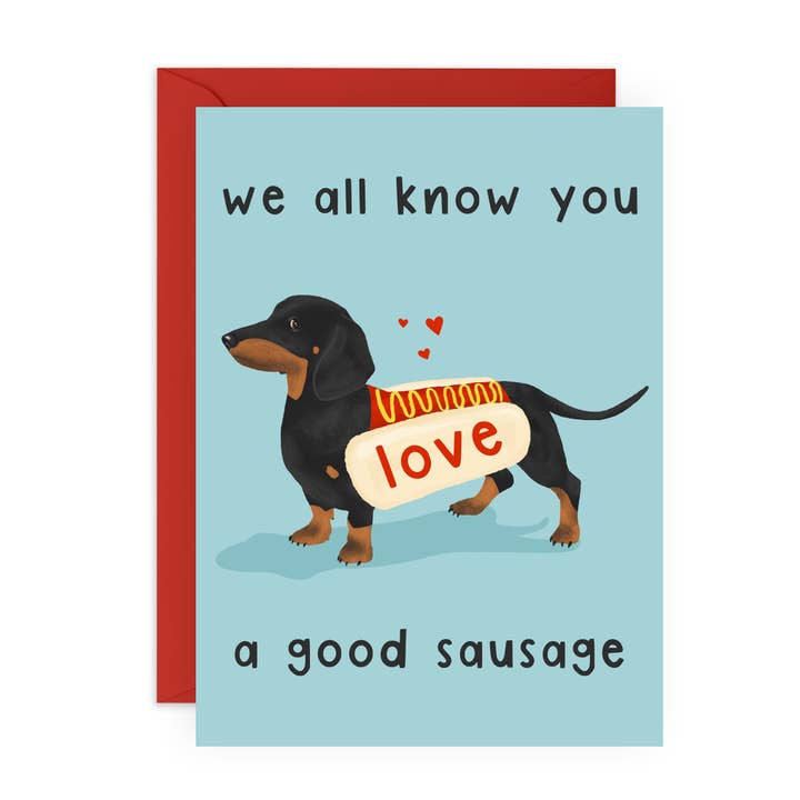 LOVE A GOOD SAUSAGE Grappige verjaardagskaart voor hem, haar voor wholesale door Central 23 Cards