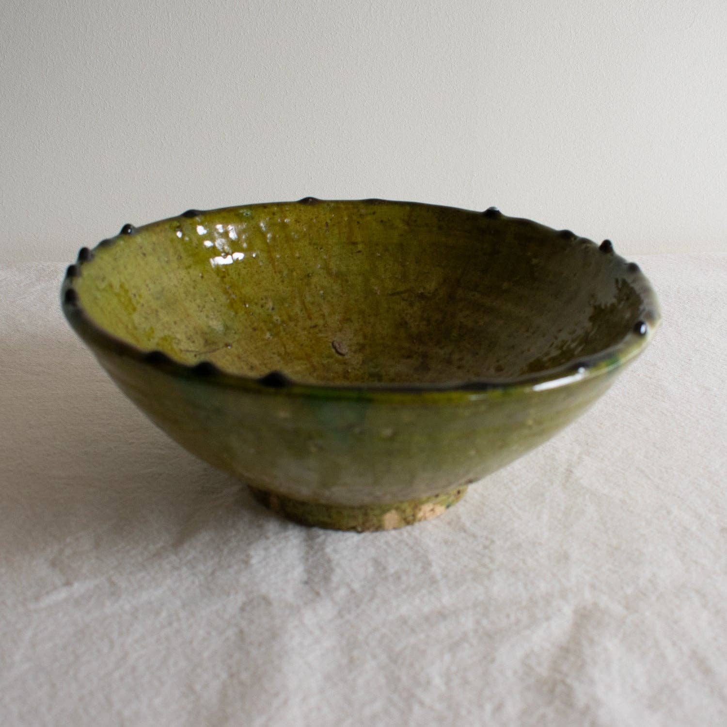 Apartment F - shipping from Austin, TX - Wholesale Decorative Plate/Dish/Bowl - One of a Kind - Autumn Green Tamegroute Bowl0
