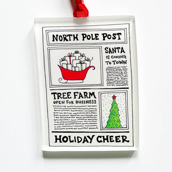 „NORTH POLE POST” Ornament van acryl voor wholesale door LO in LONDON®