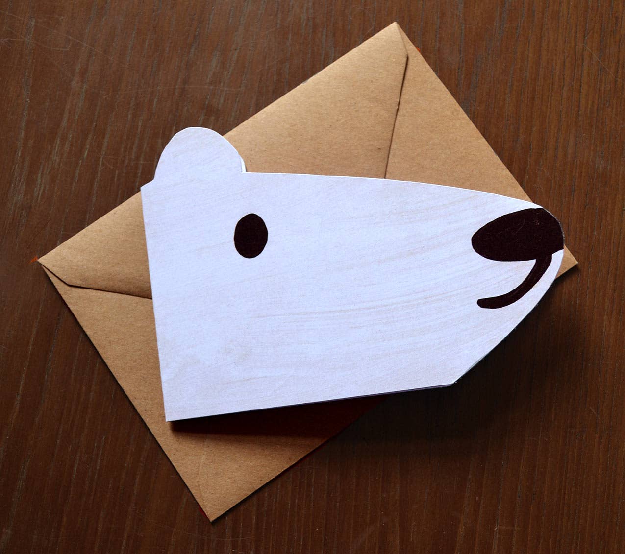 Mortlake Papers - Wholesale Everyday Greeting Card - Polar Bear Shaped Greeting Card3