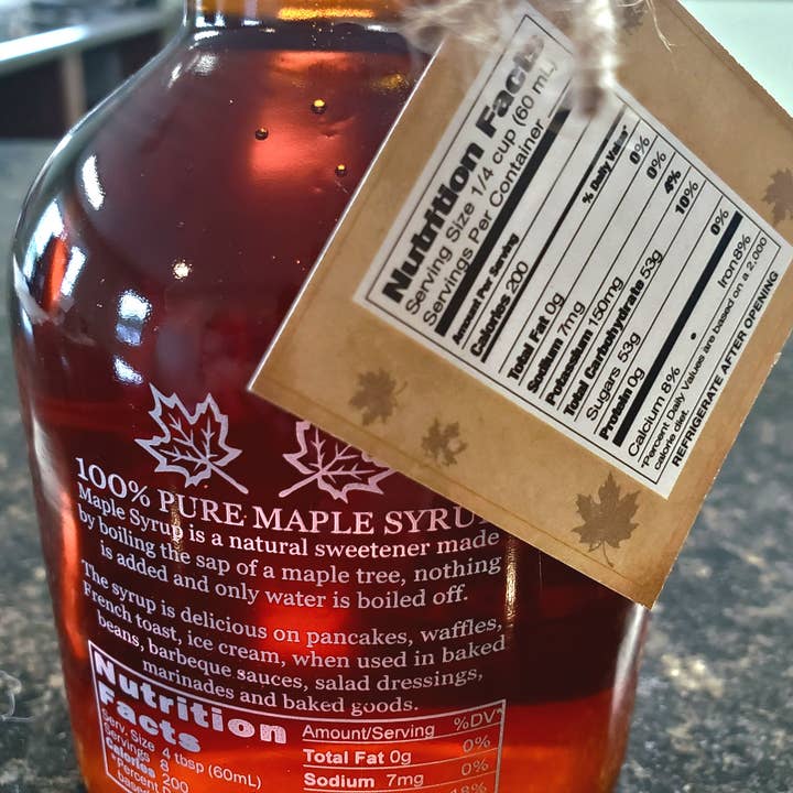 Meridan Hill Maple Farm - Wholesale Maple Syrup - Pure Organic NH Maple Syrup in NH Glass Bottle (Gallon)