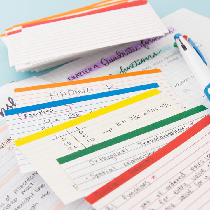 BAZIC Products - Wholesale Notepad - Ruled Color Coded Index Card 3" X 5" 100 Ct.