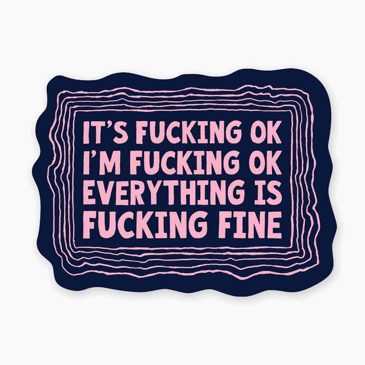 Fucking Fine - Mini Sticker for wholesale by Nice Enough Stickers