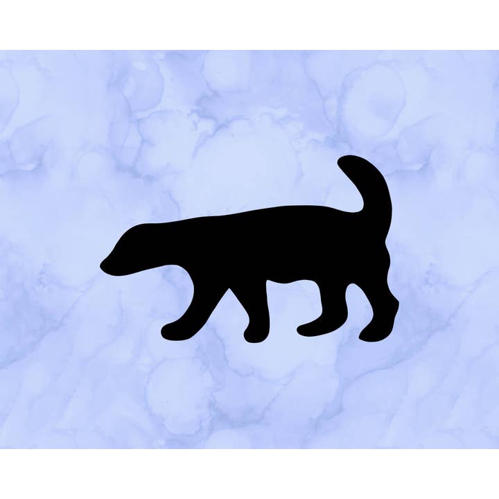 Honey Badger Silhouette Decal (2") for wholesale by Sticking with You
