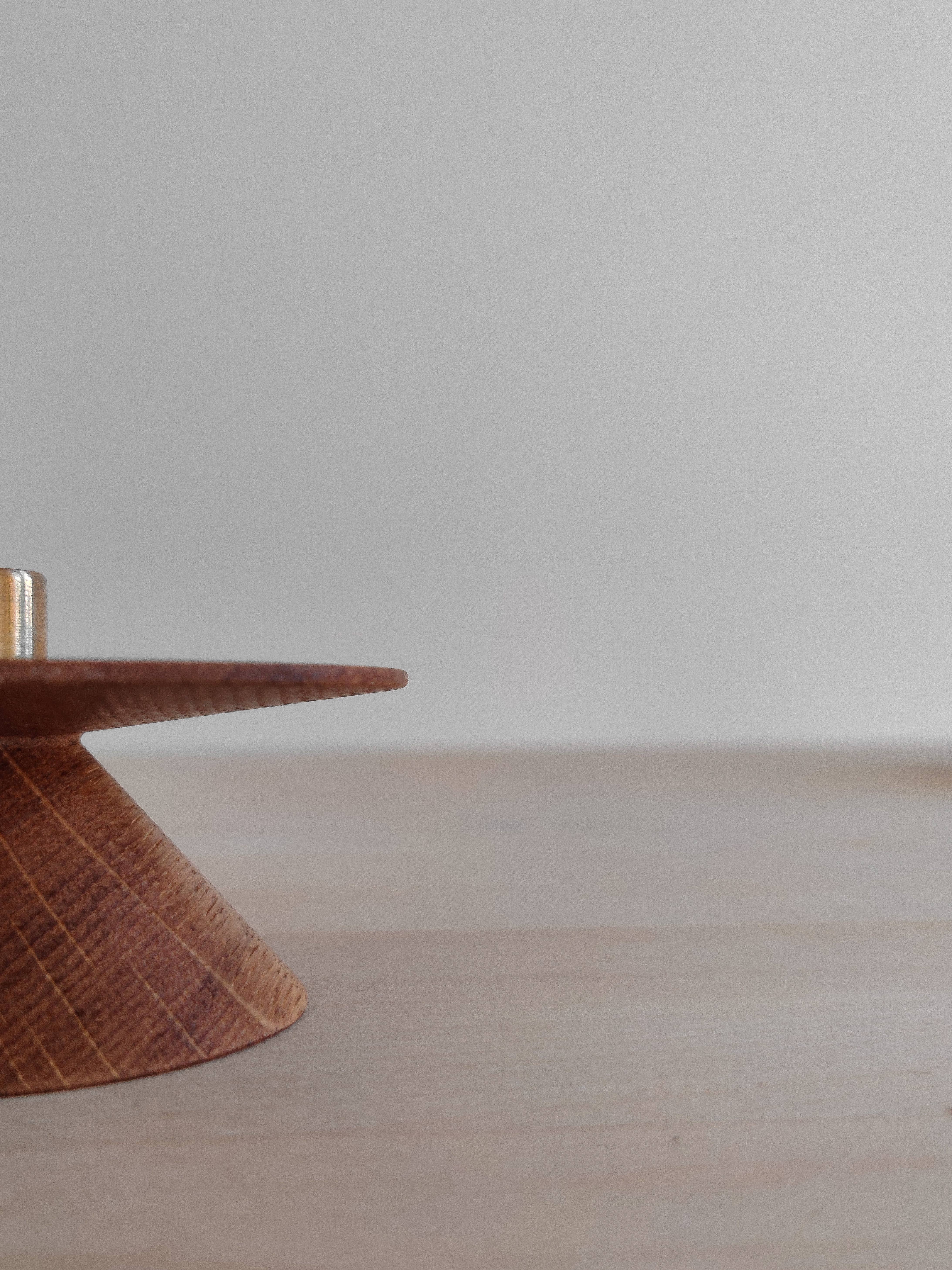 korys - Wholesale Candle Holder - Oiled oak candle holder / 2 pcs5