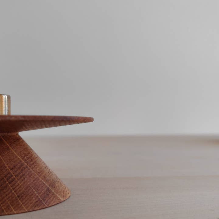 korys - Wholesale Candle Holder - Oiled oak candle holder / 2 pcs5