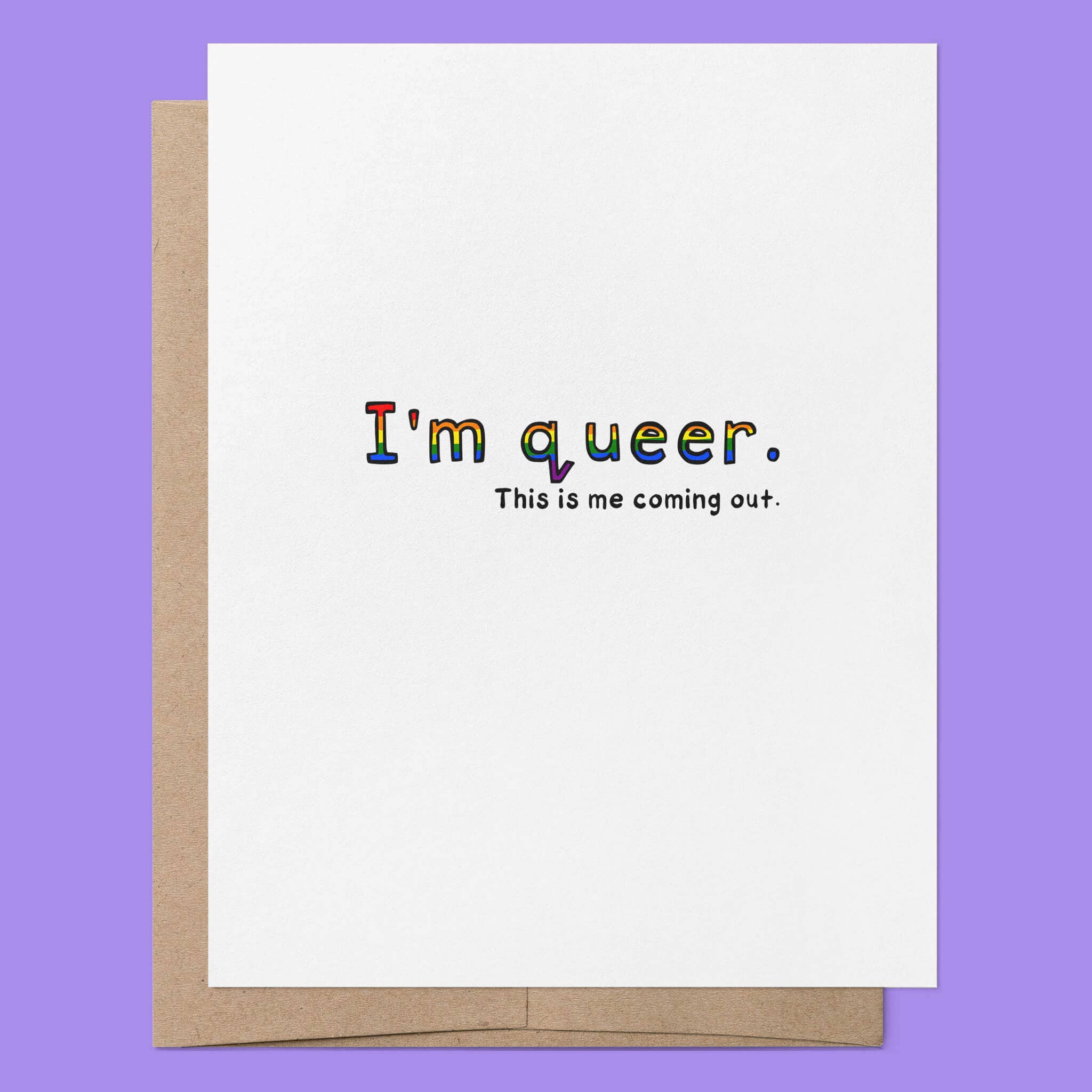 That Queer Card Co - Venta al por mayor Tarjetas de felicitación - Tarjeta de felicitación de orgullo LGBTQ+ de salir del armario queer2