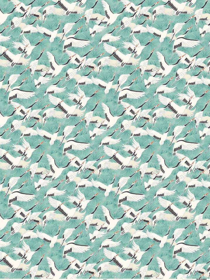 SINGLE SHEET GIFTWRAP CRANES M&G for wholesale by Notes & Queries, Inc.