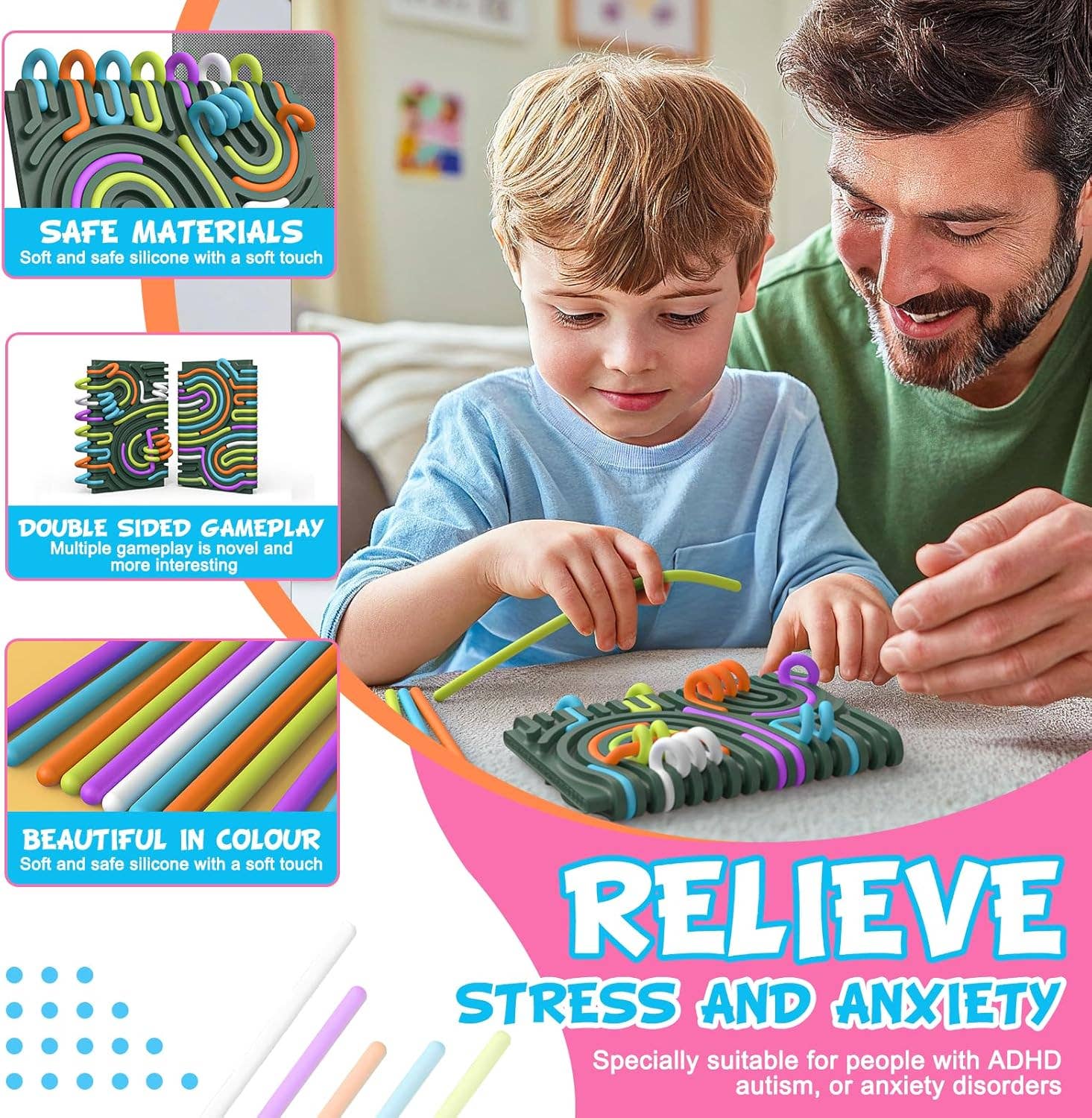 VIGOR - Wholesale Fidget Toy - Kids - Silicone Fidget Toy for Kids & Adults  3D Pattern5