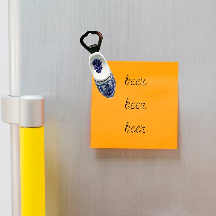 European Heritage Gifts - Wholesale Bottle/Wine Opener - Bottle Opener Refrigerator Magnet Wooden Shoe Delft