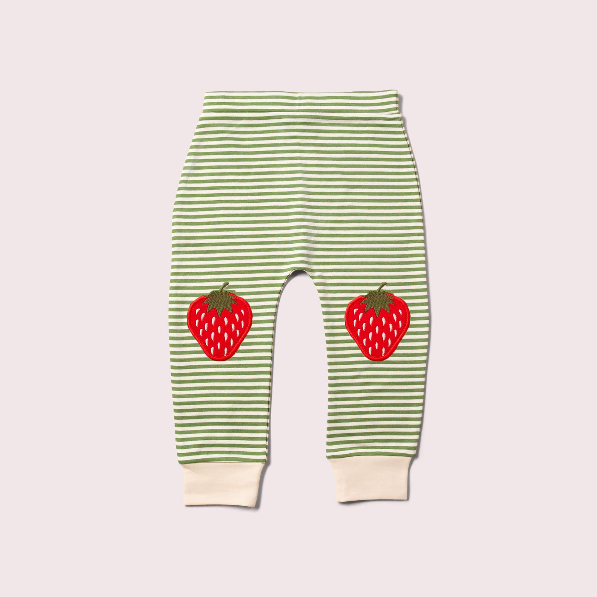 Strawberries Knee Patch Striped Joggers for wholesale on Faire1