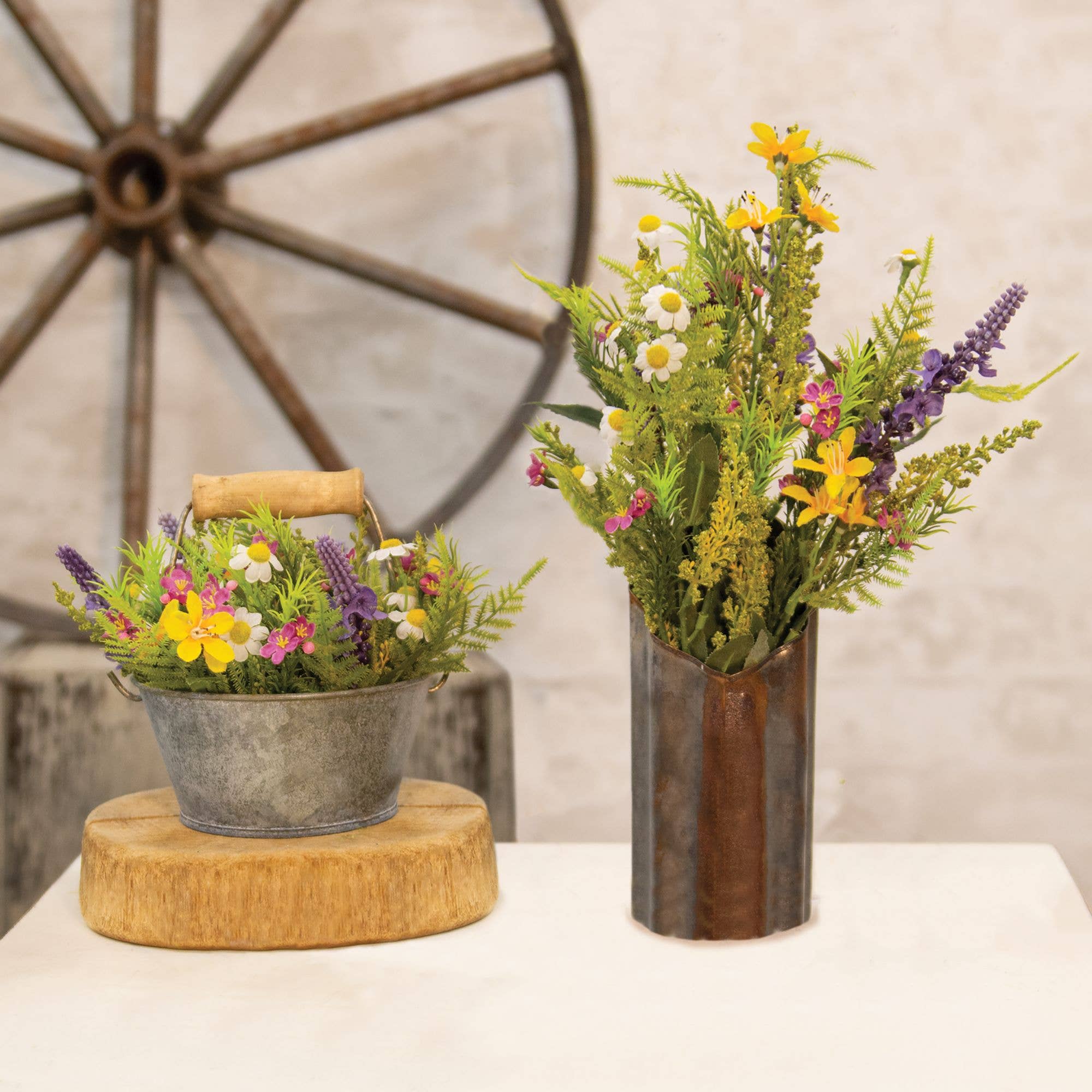 Saybrook Lane - Wholesale Artificial Flowers - Meadow Flowers Half Sphere, 6"3