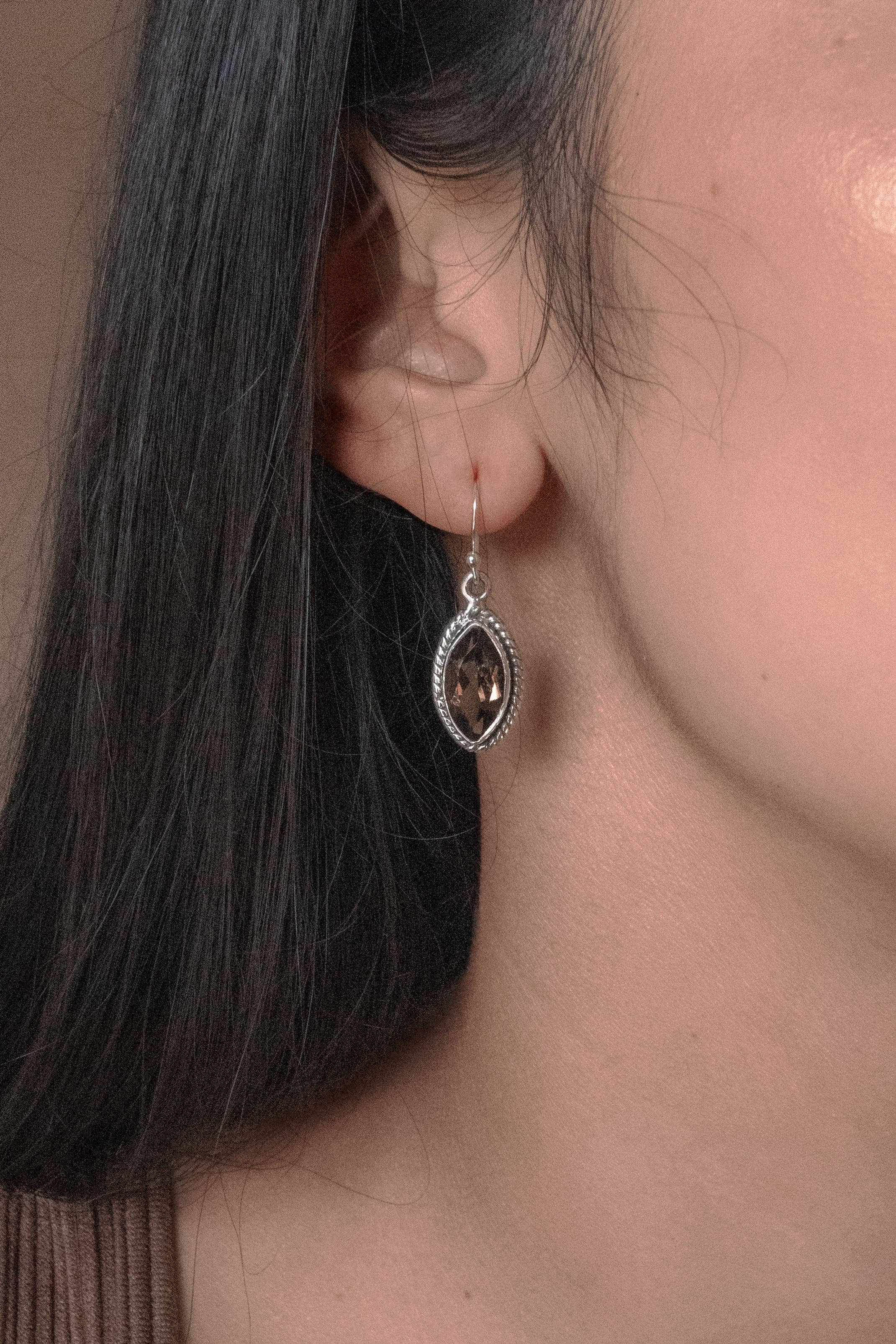 Sivalya Smoky Quartz Drop Earrings - Ananda for wholesale on Faire1