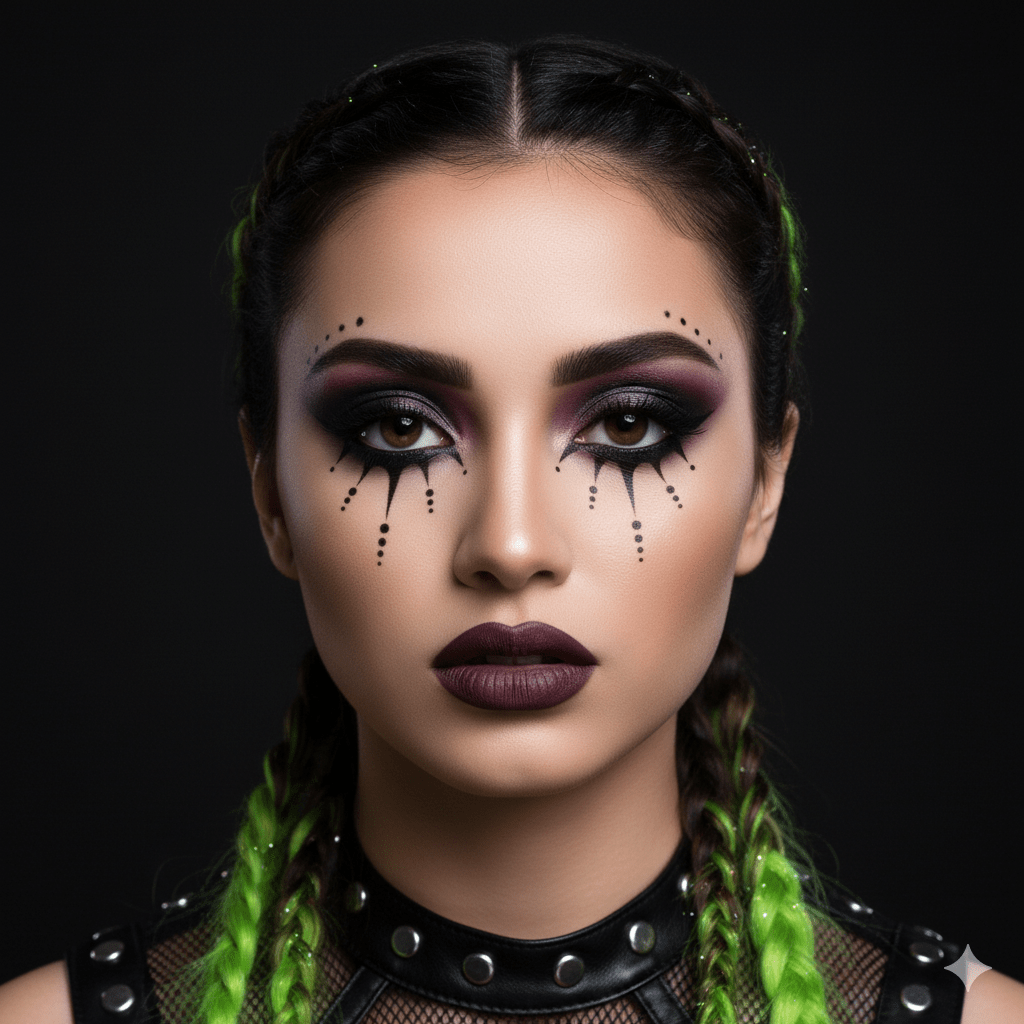 Perfect Pennywise Black Glitter Face Sticker for wholesale on Faire2