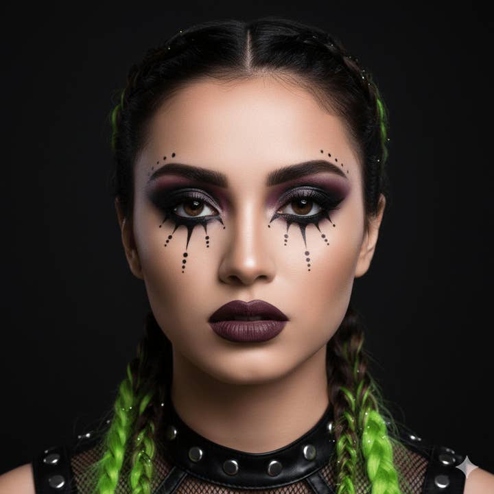 Perfect Pennywise Black Glitter Face Sticker for wholesale on Faire2