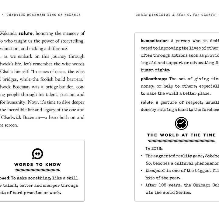 Bushel & Peck Books - Wholesale Biography & Memoir - Black History Heroes: Chadwick Boseman3