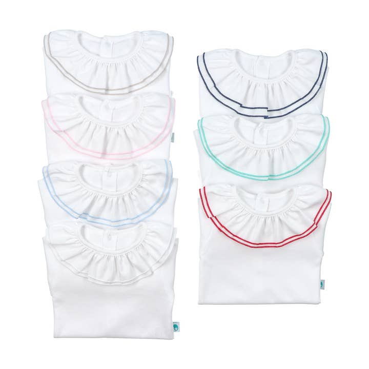 Cotton Baby Bodysuit Onesie with Double Collar for wholesale by Bean Baby Clothes