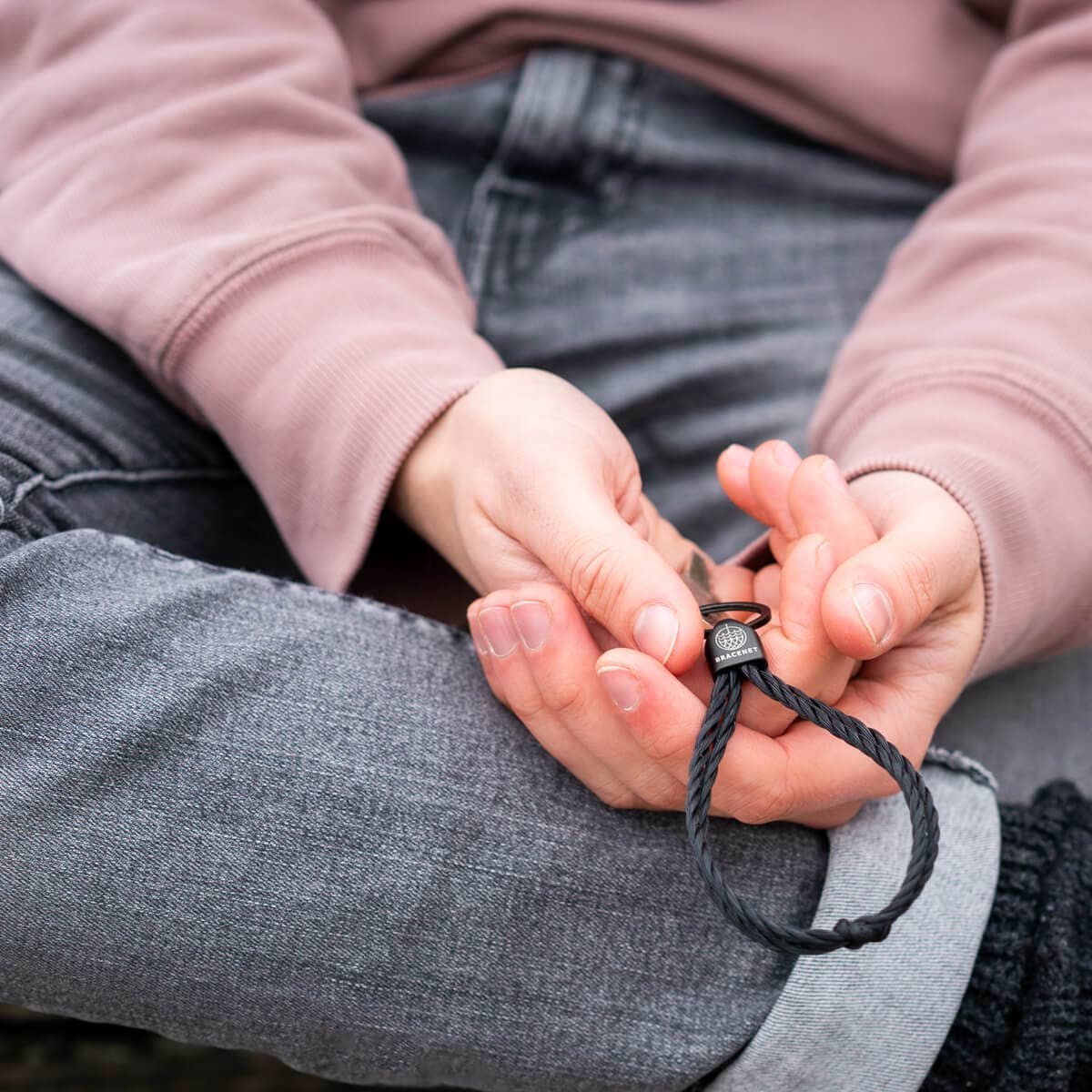 BRACENET - Vente Porte-clés – unisexe - Porte-clés Black Wave en filet de pêche1