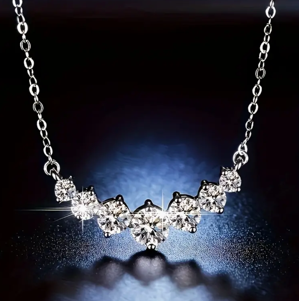 Everly Yours - Wholesale Pendant/Charm Necklace - 2CT D COLOR VVS1 Simulate Diamond Bar Necklace5
