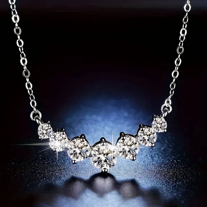 Everly Yours - Wholesale Pendant/Charm Necklace - 2CT D COLOR VVS1 Simulate Diamond Bar Necklace5