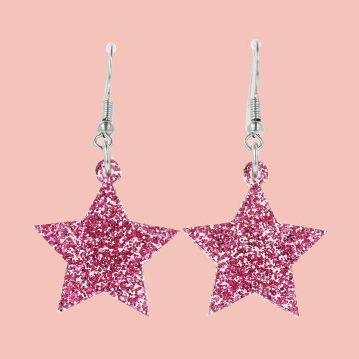 All That Glitters Pink Star øreringe for engroshandel hos Sour Cherry