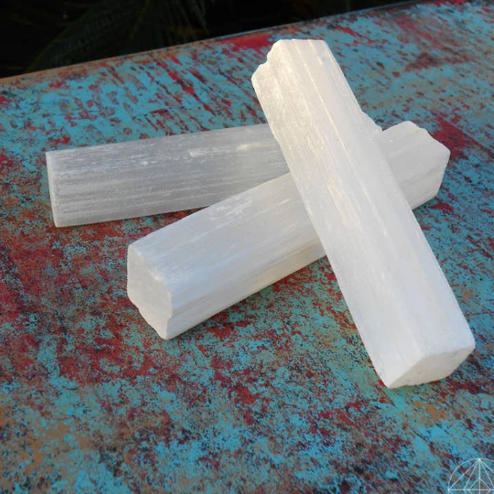Selenite - Wand Raw, 4" for wholesale by Earths Elements Wholesale