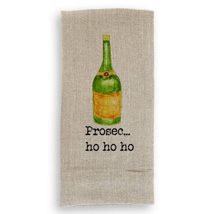 French Graffiti - Wholesale Tea Towel - Prosecco Ho Ho Ho