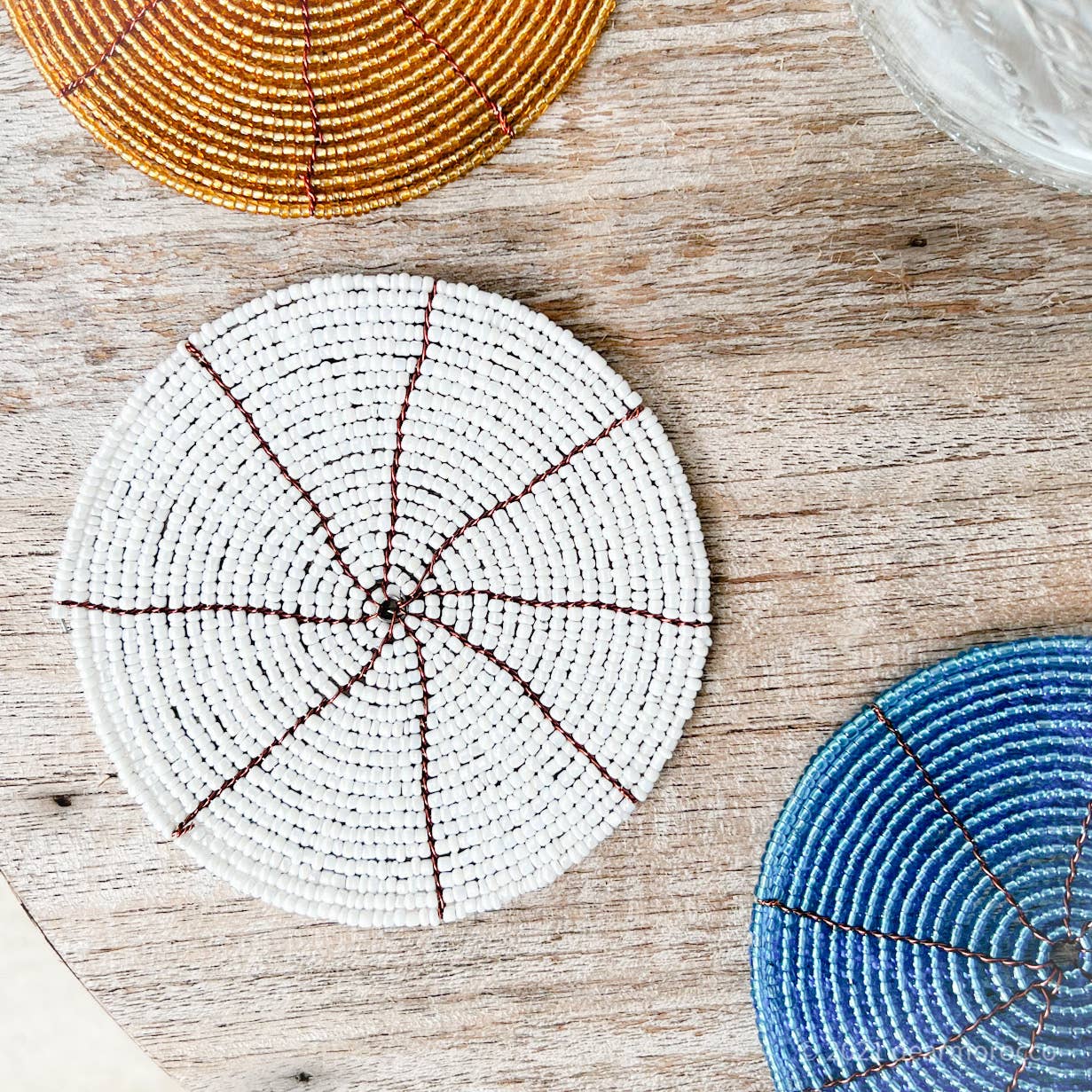 dear Morocco - Wholesale Coasters - Hand beaded coaster 10cm9
