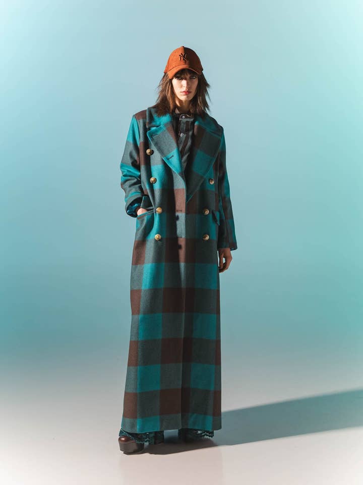 Checkered coat for wholesale by simona bonacci