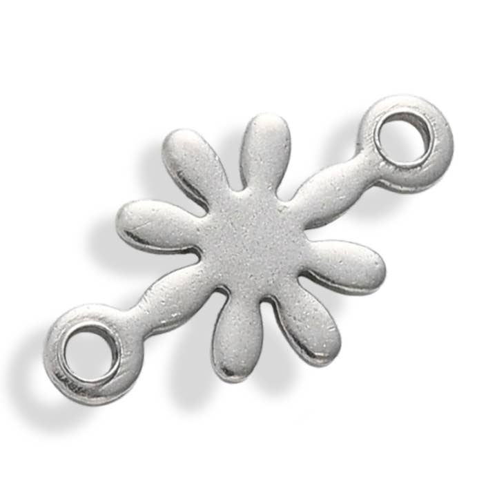 Charm connettore fiore argento per la vendita all'ingrosso da parte di Love, Paige Designs