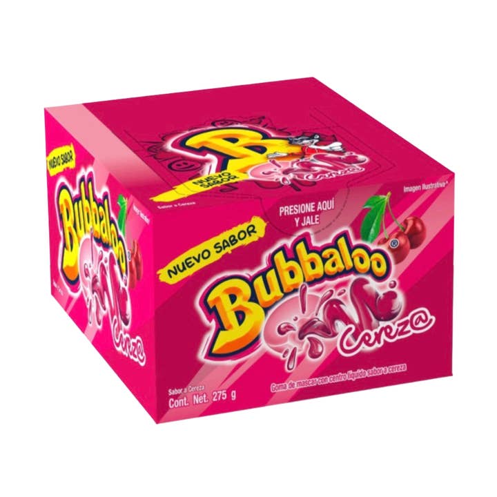 Bubbaloo Cherry Chewing Gum (47 Count) for wholesale by Carnival Candies & Ice Cream Inc.