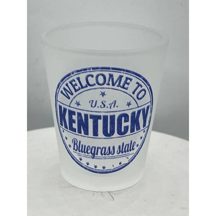 7 Star - Wholesale Shot Glass - Kentucky Frosted State Shot Glass 2 oz