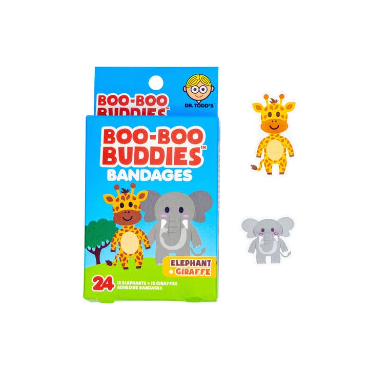Boo Boo Buddies – wholesale Plasters/bandages – Elephant + Giraffe Bandages