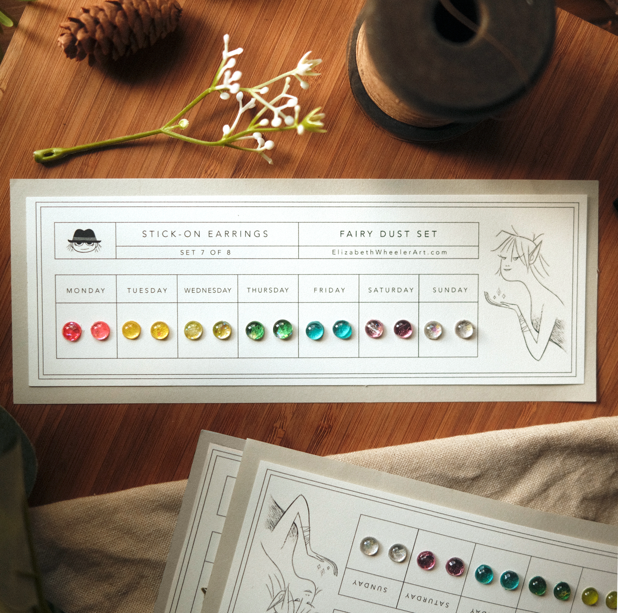 Made by Wheeler – wholesale Jewellery set – Fairy Dust  Stick-On Earring Set4