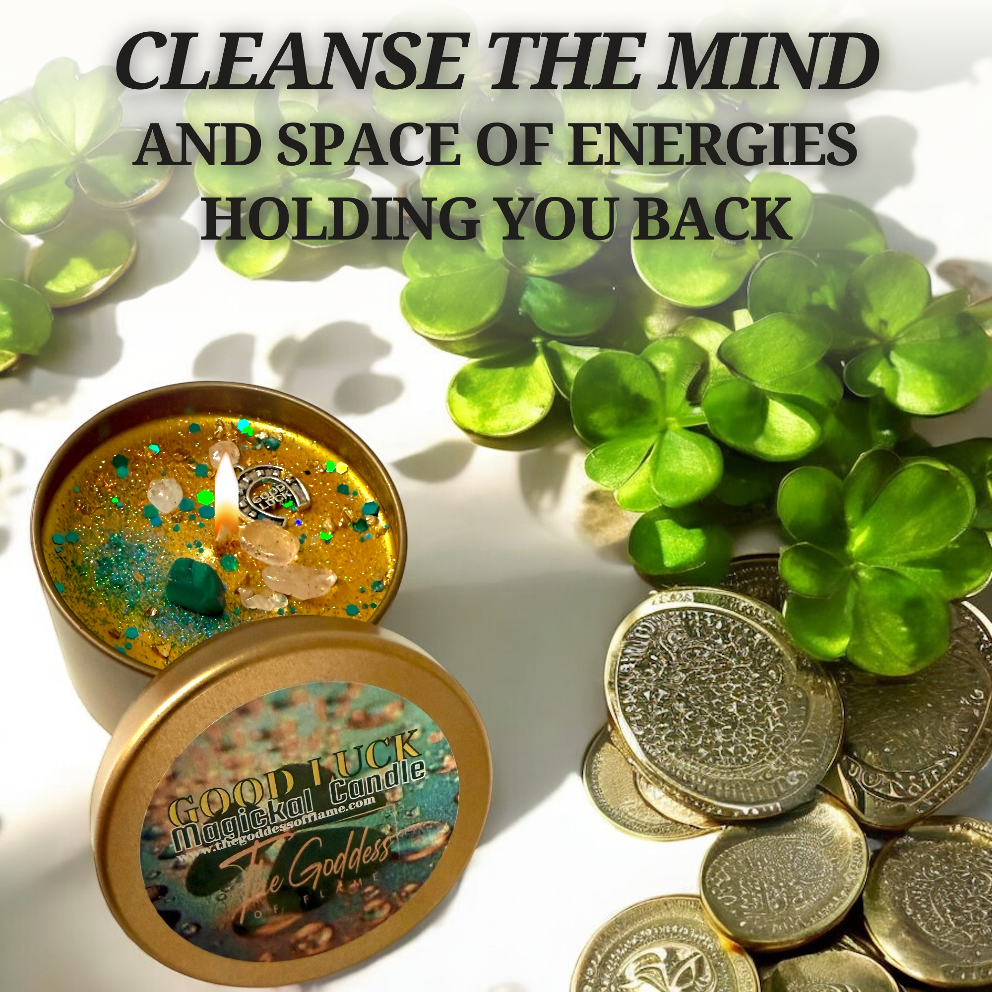 Gold Good Luck Magic Spell Candle for wholesale on Faire6